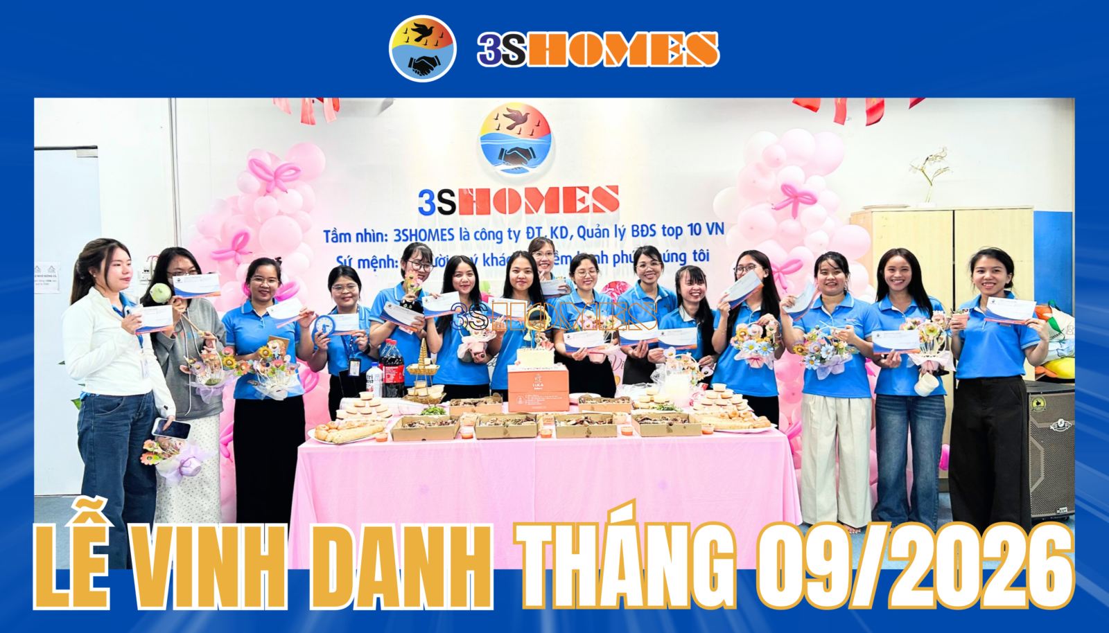 Cùng nhìn lại Lễ Vinh danh tháng 9/2026 và hoạt động chào mừng 20/10 tại 3SHOMES với những cá nhân xuất sắc, trò chơi gắn kết và khoảnh khắc đáng nhớ.