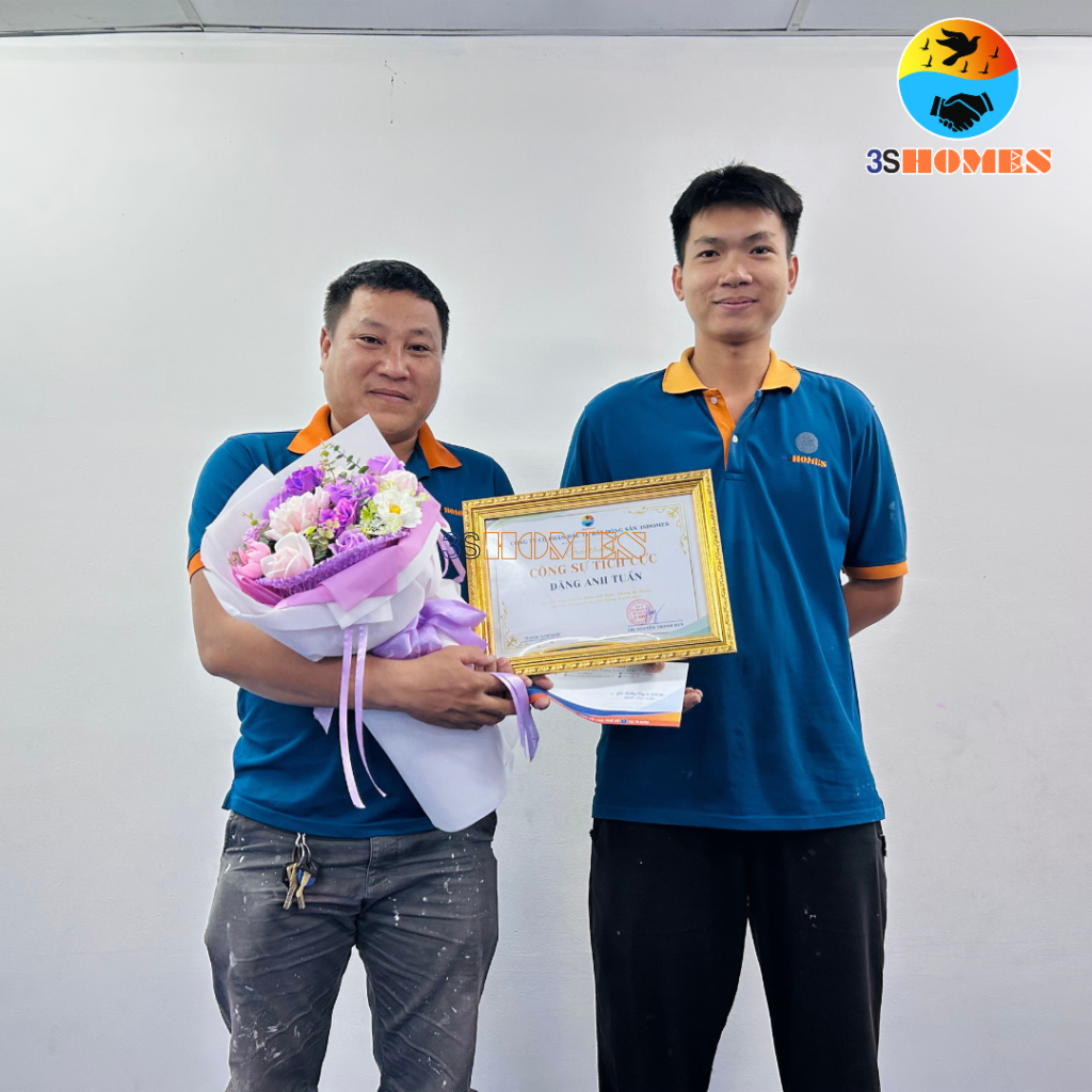 Anh Đặng Anh Tuấn - Nhân viên Kỹ thuật được vinh danh Cộng sự Tích cực tháng 9 của 3SHOMES