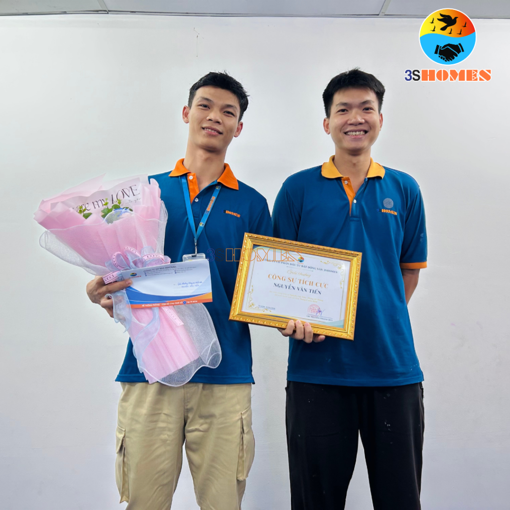 Anh Nguyễn Văn Tiến - Nhân viên Kỹ thuật được vinh danh Cộng sự Tích cực tháng 9 của 3SHOMES